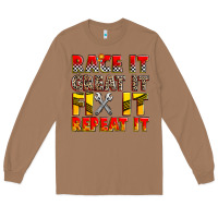 Toasted Coconut race it great it fix it repeat it Long Sleeve Tee - Zillion Design Studio