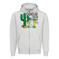 Dove Grey cinco de mayo cactus Zipper Hoodie - CowhideDigitalArt
