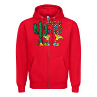 Red cinco de mayo cactus Zipper Hoodie - CowhideDigitalArt