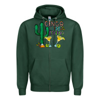Sports Green cinco de mayo cactus Zipper Hoodie - CowhideDigitalArt