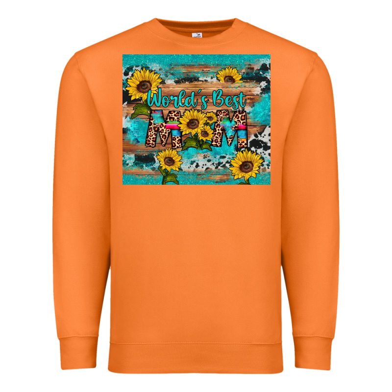 World's Best Mom Sunflower Leopard Cowhide Premium Sweatshirt by Artiststas | Teevron