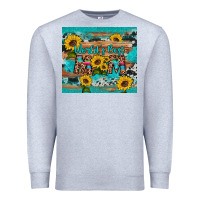 Heather Grey world's best mom sunflower leopard cowhide Premium Sweatshirt - Artiststas