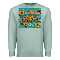 Seafoam world's best mom sunflower leopard cowhide Premium Sweatshirt - Artiststas