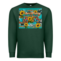 Sports Green world's best mom sunflower leopard cowhide Premium Sweatshirt - Artiststas