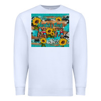 White world's best mom sunflower leopard cowhide Premium Sweatshirt - Artiststas