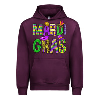 Mauve Wine Mardi Gras carnival masks digital paper Urban Hoodie - BundleAndBundleShop
