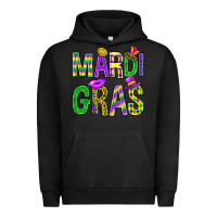 Pigment Black Mardi Gras carnival masks digital paper Urban Hoodie - BundleAndBundleShop
