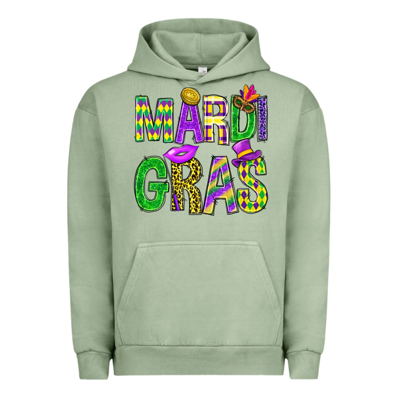 Mardi Gras Carnival Masks Digital Paper Urban Hoodie by BundleAndBundleShop | Teevron
