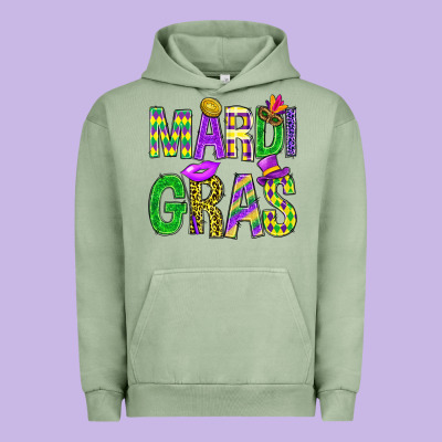 Mardi Gras Carnival Masks Digital Paper Urban Hoodie Designed By Bundleandbundleshop