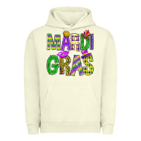 Pigment Pistachio Mardi Gras carnival masks digital paper Urban Hoodie - BundleAndBundleShop