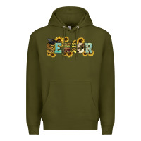 Army Green senior 2025 sunflowers Premium Hoodie - NancyCooperArtShop