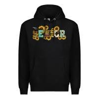 Black senior 2025 sunflowers Premium Hoodie - NancyCooperArtShop