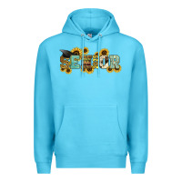 Ocean Blue senior 2025 sunflowers Premium Hoodie - NancyCooperArtShop
