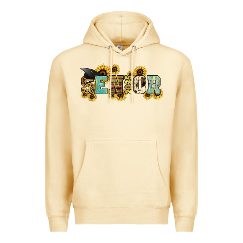 Senior 2025 Sunflowers Premium Hoodie by NancyCooperArtShop | Teevron
