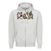 Dove Grey fiesta Zipper Hoodie - CowhideDigitalArt