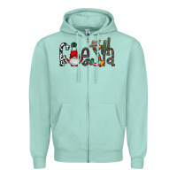 Seafoam fiesta Zipper Hoodie - CowhideDigitalArt