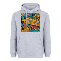 Heather Grey school bus and leopar seamless pattern Heavyweight Hoodie - BundleAndBundleShop
