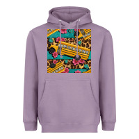 Lavender school bus and leopar seamless pattern Heavyweight Hoodie - BundleAndBundleShop