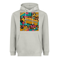 Moon Dust school bus and leopar seamless pattern Heavyweight Hoodie - BundleAndBundleShop