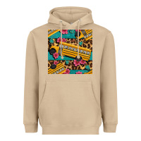 Mushroom school bus and leopar seamless pattern Heavyweight Hoodie - BundleAndBundleShop