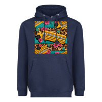 Navy school bus and leopar seamless pattern Heavyweight Hoodie - BundleAndBundleShop