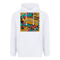 White school bus and leopar seamless pattern Heavyweight Hoodie - BundleAndBundleShop