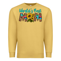 Antique Gold world's best mom sunflower Premium Sweatshirt - Artiststas
