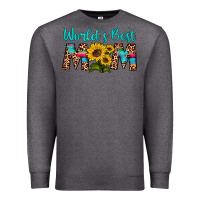 Charcoal Heather world's best mom sunflower Premium Sweatshirt - Artiststas