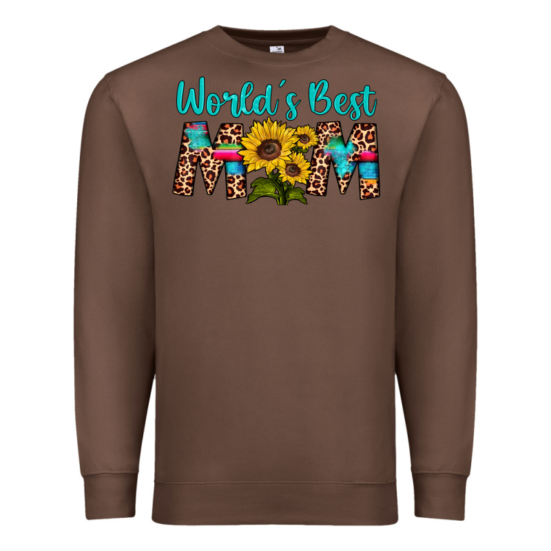 World's Best Mom Sunflower Premium Sweatshirt by Artiststas | Teevron