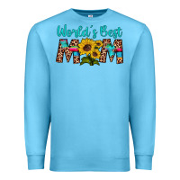 Ocean Blue world's best mom sunflower Premium Sweatshirt - Artiststas