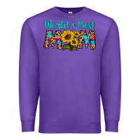 Purple world's best mom sunflower Premium Sweatshirt - Artiststas