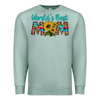 Seafoam world's best mom sunflower Premium Sweatshirt - Artiststas