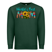 Sports Green world's best mom sunflower Premium Sweatshirt - Artiststas