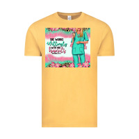 Vintage Mustard she works willingly with her hands blonde nurse Vintage Tee - RanaPortraitStore
