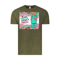 Vintage Olive she works willingly with her hands blonde nurse Vintage Tee - RanaPortraitStore