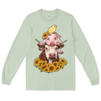 Matcha cow with pig and chick Long Sleeve Tee - RanaPortraitStore