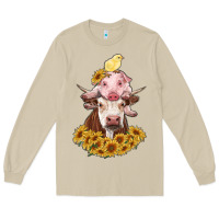 Mushroom cow with pig and chick Long Sleeve Tee - RanaPortraitStore