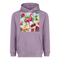 Lavender sweet summer flamingo seamless pattern Heavyweight Hoodie - BundleAndBundleShop