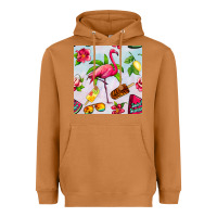 Meerkat sweet summer flamingo seamless pattern Heavyweight Hoodie - BundleAndBundleShop