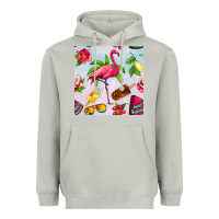 Moon Dust sweet summer flamingo seamless pattern Heavyweight Hoodie - BundleAndBundleShop