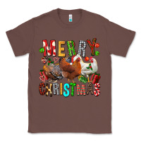 Chestnut Merry christmas chickens Classic Tee - FaDigitalArtStudio