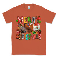 Copper Merry christmas chickens Classic Tee - FaDigitalArtStudio