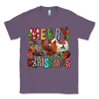 Lavender Merry christmas chickens Classic Tee - FaDigitalArtStudio