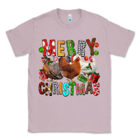 Lilac Merry christmas chickens Classic Tee - FaDigitalArtStudio