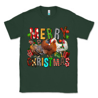 Sports Green Merry christmas chickens Classic Tee - FaDigitalArtStudio