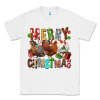 White Merry christmas chickens Classic Tee - FaDigitalArtStudio