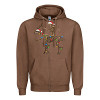 Chestnut skeleton deer santa Zipper Hoodie - FaDigitalArtStudio