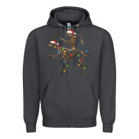 Smoke skeleton deer santa Zipper Hoodie - FaDigitalArtStudio