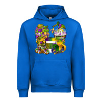 Cobalt Mardi Gras Coffee Cups Urban Hoodie - BundleAndBundleShop