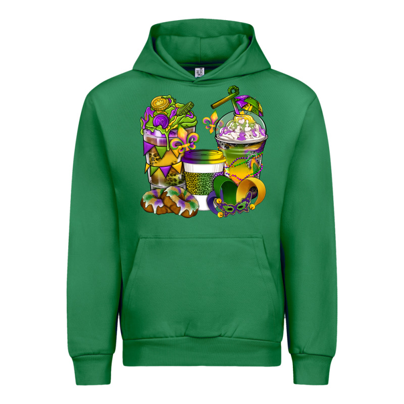 Mardi Gras Coffee Cups Urban Hoodie by BundleAndBundleShop | Teevron